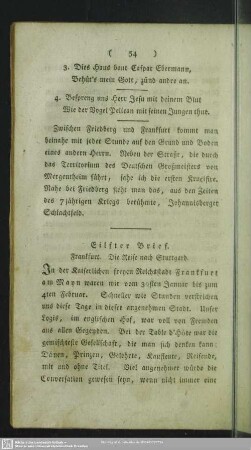Eilfter Brief. Frankturt. Die Reise nach Stuttgard