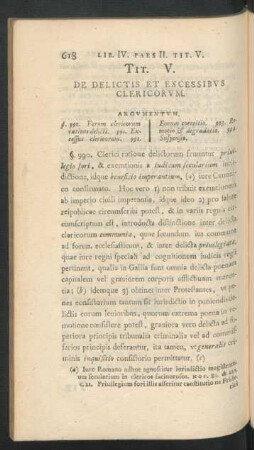 Tit. V. De Delictis Et Excessibus Clericorum