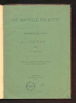 Une nouvelle palafitte de l'époque de la pierre à Locras