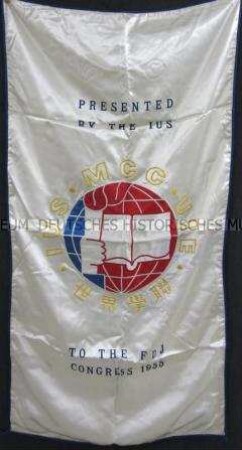 Fahne des Internationalen Studentenbundes zum FDJ-Parlament 1955