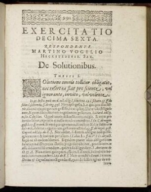 Exercitatio Decima Sexta
