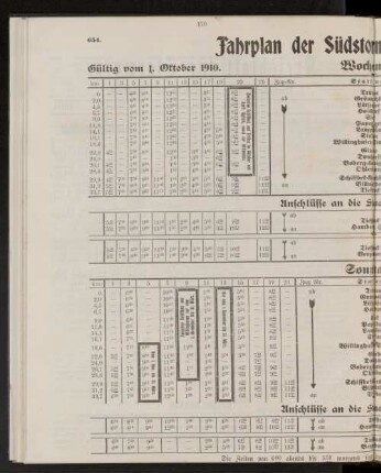 Fahrplan der Südstormarnschen Kreisbahn.