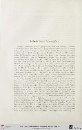 XI. Raffael's letzte Lebensjahre