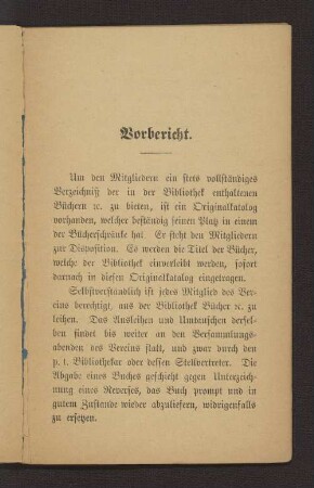 Vorbericht