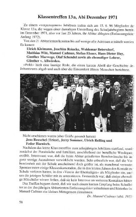 Klassentreffen 13a, Abi Dezember 1971
