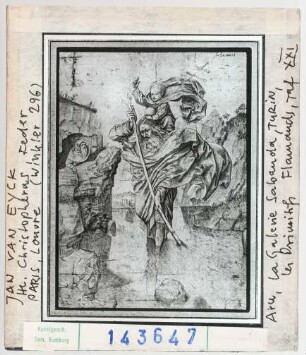 Jan van Eyck: Hl. Christophorus, Feder. Paris, Louvre.