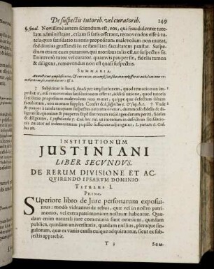 Liber Secundus. De Rerum Divisione Et Acquirendo Ipsarum Dominio.