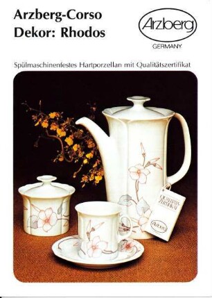Produktprospekt "Arzberg-Corso / Dekor: Rhodos"