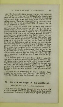 Heinrich IV. und Gregor VII. Der Investiturstreit