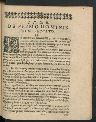 De Primo Hominis Primi Peccato. § 1. - 55.