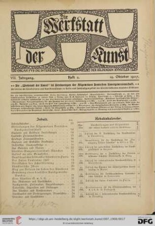Heft 2 (14. Oktober 1907)