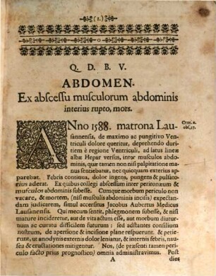 Guilielmi Fabricii Hildani Observationum Et Epistolarum Chirurgico-Medicarum Centuriae, [1]