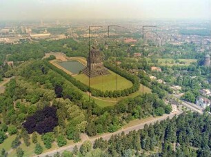 Völkerschlachtdenkmal in Leipzig : Blickrichtung Norden