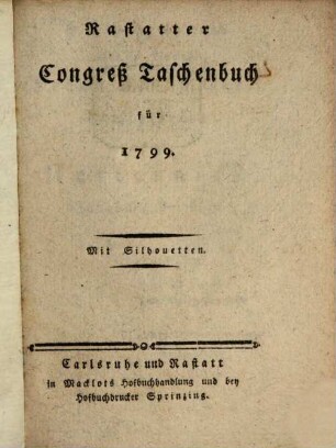 Rastatter Congreß-Taschenbuch. 1799