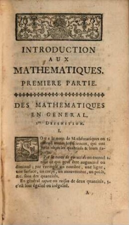 Oeuvres de Mathématiques : où l'on trouvera les premiers principes du Calcul Numérique et Algébrique, la Géométrie élémentaire des Anciens et des Modernes