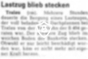 Lastzug blieb stecken