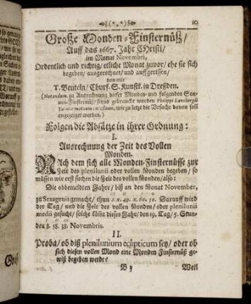 Große Monden-Finsternüß