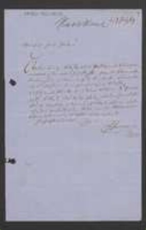 Brief von Justus Karl Haßkarl an Unbekannt