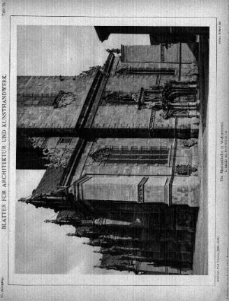 Tafel 78: Die Marienkirche in Wolfenbüttel. 1. Ansicht von Nord-Westen her