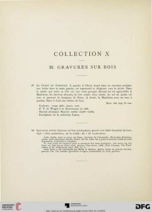III. Gravures sur Bois (Nr. 97-98)