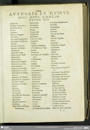 Authores Ex Quibus Hoc Opus Concinnatum Est