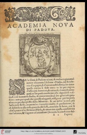 Academia nova di Padova - Unanimi Academici