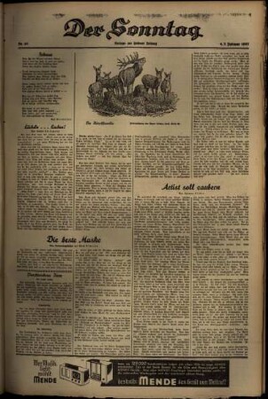Zweite Ausgabe vom Samstag, den 06. Februar 1937.
