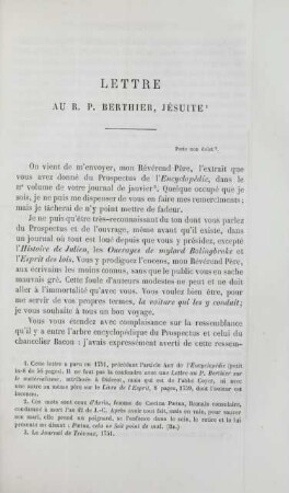 Lettre au R. P. Berthier, Jésuite