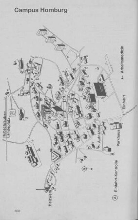 Lageplan Universitätskliniken Campus Homburg