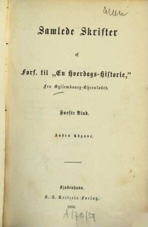 Samlede skrifter af Fru Gyllembourg-Ehrensvärd. 1