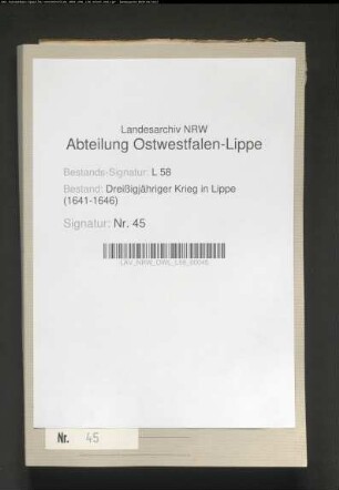 Kontributionszahlungen an die kaiserlichen Garnision zu Lemgo und Höxter