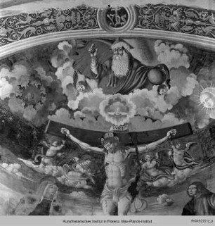 Kreuzigung mit den Heiligen Maria, Johannes, Augustinus und Antonius von Padua