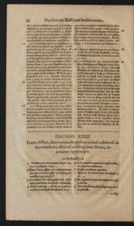 Decisio XXXIII.