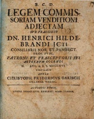 Legem commissoriam venditioni adiectam