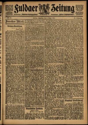 Zweite Ausgabe vom Samstag, den 04. März 1905.