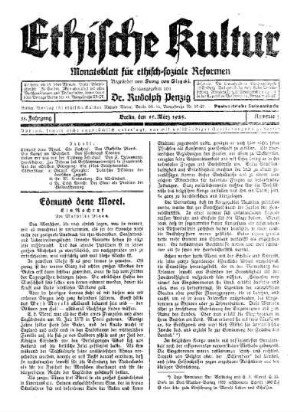 Edmund dene Morel : ein Nachruf