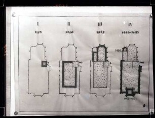 Stiftskirche; Grundrisse der Baugeschichte