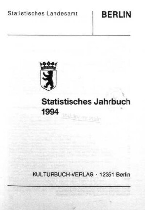 1994: Statistisches Jahrbuch