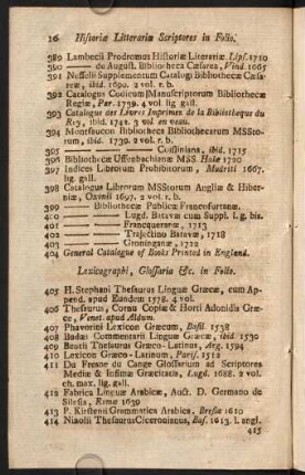 Lexicographi, Glossaria & in Folio.