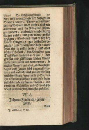6. Johann Friedrich/ ChurFürst.