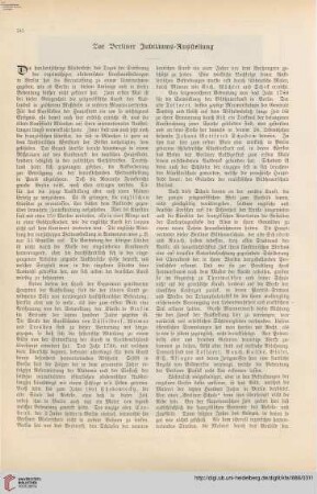 Zur Berliner Jubiläums-Ausstellung
