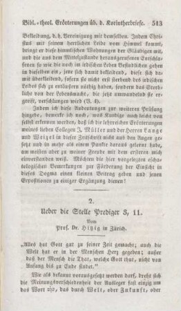 513-518 Über die Stelle Prediger 3,11