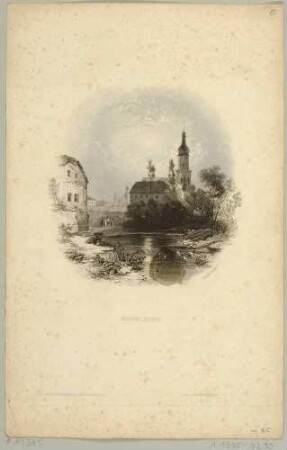 Die Kirche von Schönefeld (Leipzig-Schönefeld), aus: Ramshorns Leipzig und seine Umgebungen von 1841