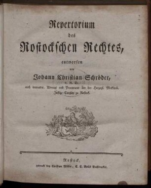 Repertorium des Rostockschen Rechtes