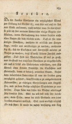 Lectüre