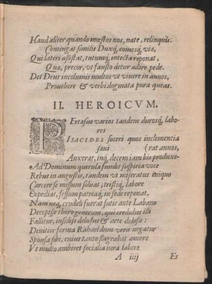 II. Heroicum.