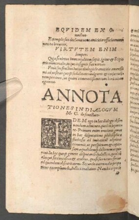 Annotationes in Dialogvm M. C. de senectute.