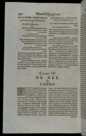 Caput IV. De Ære, seu Cupro.
