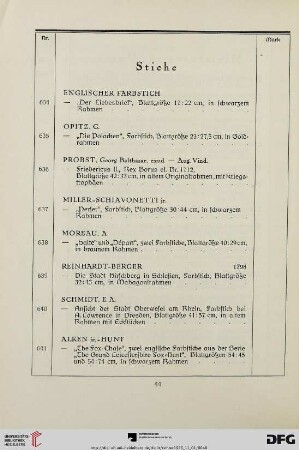 Stiche (Nr. 634-681)