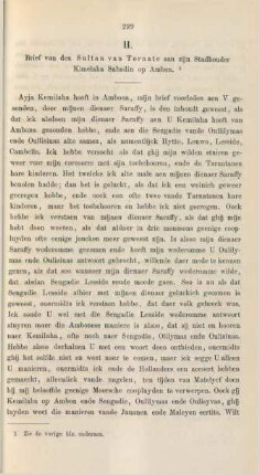 H. Brief van den Sultan van Ternate aan zijn stadhouder Kimelaha Sabadin op Ambon